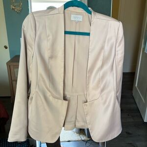 1. State Cream Tailored Blazer with Notched Lapels